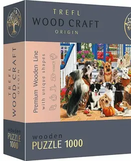 Hračky puzzle TREFL - Drevené puzzle 1000 - Psie priateľstvo