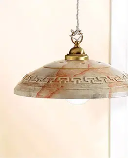 Závesné svietidlá Ceramiche Závesná lampa GRECA MARMO