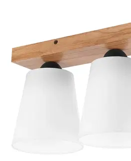 Stropné svietidlá Envostar Envostar Risco stropné svietidlo s 3 svetlami s textilným tienidlom biele