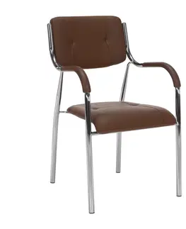 Stoličky Stohovateľná stolička, hnedá, ILHAM