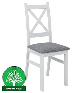 Drevené stoličky Stolička Alina biela/sivá