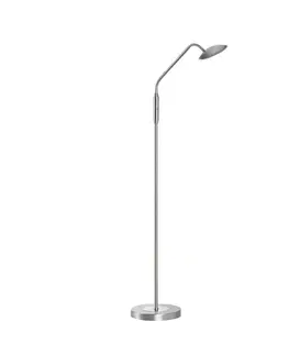 Stojacie lampy FISCHER & HONSEL LED stojacia lampa Tallri, niklová farba, výška 135 cm, CCT