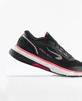 dámske tenisky Dámska bežecká obuv Kiprun KS500 čierno-ružová