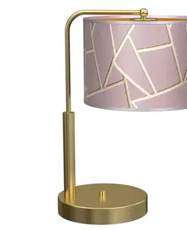 Lampy  Stolná lampa ZIGGY 1xE27/60W/230V ružová/zlatá 