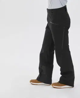 nohavice Pánske lyžiarske nohavice FR100 čierne