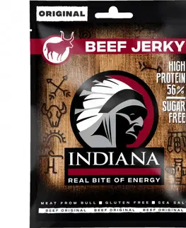 Sušené mäso Indiana Jerky Hovädzie 8 x 90 g ostro-sladká príchuť