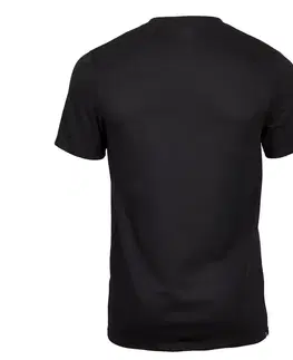 fitnes Pánske tričko 500 Slim na cvičenie čierne