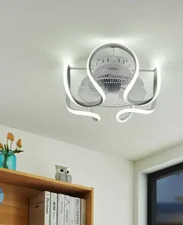 Stropné ventilátory so svetlom Starluna Starluna Lykkela stropný LED ventilátor strieborná