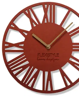 Hodiny Nástenné hodiny Loft Piccolo z219-3-dx 30 cm, červená 