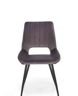 Jedálenské stoličky HALMAR K404 jedálenská stolička tmavosivá / čierna