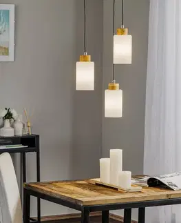 Závesné svietidlá Spot-Light Závesná lampa Bosco okrúhla olejovaný dub, 3-pl
