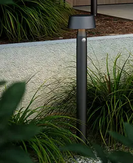 Solárne svetlá so senzorom pohybu Nordlux Solárne chodníkové LED svietidlo Nama, výška 90 cm