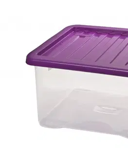 Úložné boxy HEIDRUN - Box QUASAR s poklopom, 28 l rôzne farby
