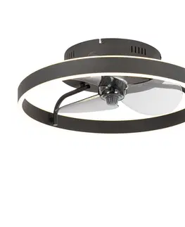 Stropne ventilatory Stropný ventilátor čierny vrátane LED s diaľkovým ovládaním - Maddy