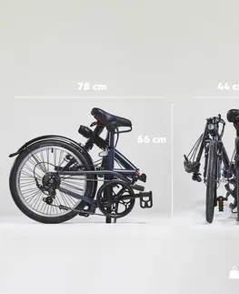 bicykle Skladací bicykel Fold 500 tmavomodrý