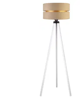 Lampy   - Stojacia lampa DUO 1xE27/60W/230V béžová/biela 