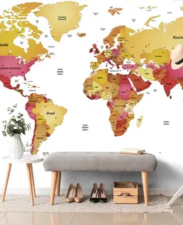 Samolepiace tapety Samolepiaca tapeta mapa sveta vo farbách