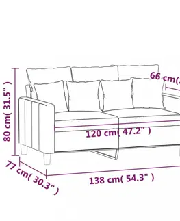 Pohovky a gauče 2miestna pohovka 120 cm Dekorhome Vínová