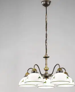 Závesné svietidlá austrolux KOLARZ Nonna závesná lampa vidiecky bielo-zelená