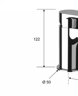 Kúpeľňové batérie SAPHO - KAI stojánkova bidetová batéria bez výpuste, chróm KA03
