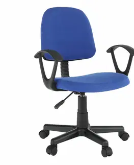 Kancelárske kreslá Kancelárska stolička, modrá/čierna, TAMSON