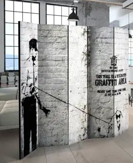 Paravány Paraván Banksy - Graffiti Area Dekorhome
