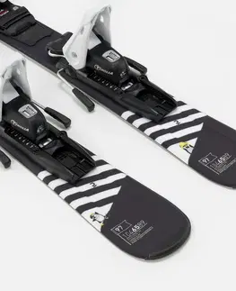 lyžiar Detské zjazdové lyže Boost 500 Kid Player s viazaním čierno-biele
