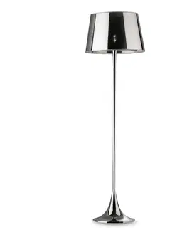 Stojacie lampy Ideallux Stojaca lampa London Cromo výška 174 cm chróm/číra