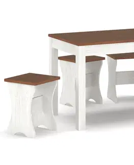 Jedálenské stoličky NABBI Dafne S taburetka (2 ks) čerešňa portofino / sosna Andersen