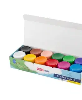 Hračky EASY - Plakátové farby v kelímku 12 farieb