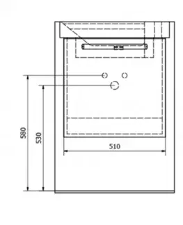Kúpeľňa SAPHO - LATUS VIII umývadlová skrinka 51x50x28cm, dub Alabama LT080-2222
