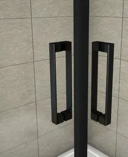 Sprchovacie kúty H K - Sprchovací kút BLACK SAFIR A2 90cm s dvoma jednokrídlovými dverami SE-BLACKSAFIRA290