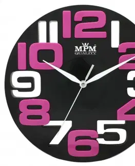 Hodiny Nástenné hodiny MPM, 3064.90 - čierna, 25cm