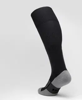hokej Detské vysoké ponožky na rugby R500 čierne