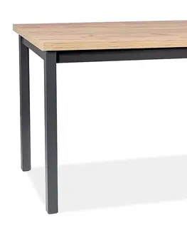 Jedálenské stoly BONO jedálenský stôl 100x60 cm, dub Artisan / čierna