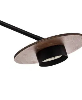 Stropné svietidlá Euluna Diskové stropné svietidlo s drevenými prvkami, trojplameňové