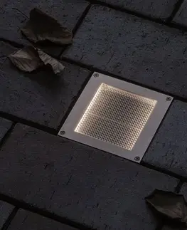 Nájazdové svietidlá Paulmann Paulmann Brick zapustené podlahové LED, 10x10 cm