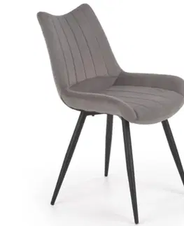 Čalúnené stoličky Stolička W141 šedá