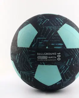 futbal Futbalová lopta Ballground 100 veľkosť 4 modro-zelená