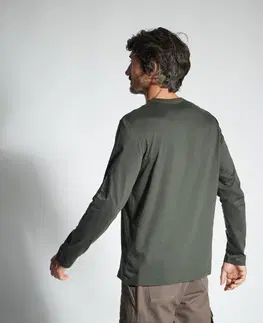 mikiny Tričko s dlhým rukávom 100 odolné zelené