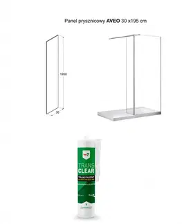 Sprchovacie kúty HOPA - Pevná stena AVEO a AVEO DUE - Pevná stena - 30 cm BCAVEO30
