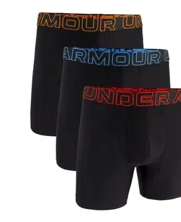 Spodné prádlo a plavky Under Armour Pánske boxerky Perf Tech 6in 3Pack Black  XLXL
