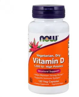 Vitamín D NOW Foods Vitamín D 1000 IU 120 kaps.