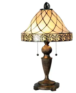 Stolové lampy Clayre&Eef Stolná lampa Diamond v štýle Tiffany 62 cm