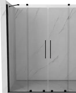 Sprchovacie kúty MEXEN/S - Velar Duo posuvné sprchové dvere 180, transparent, czarne 871-180-000-02-70