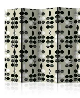 Paravány Paraván Black and White Dots Dekorhome 225x172 cm (5-dielny)