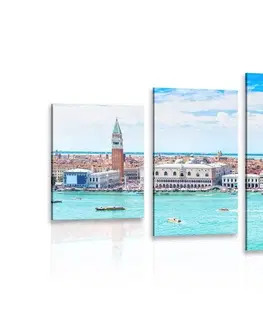 Obrazy mestá 5-dielny obraz pohľad na Benátky
