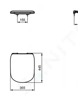 Kúpeľňa IDEAL STANDARD - Tesi WC doska ultra plochá, SoftClose, biela T352701
