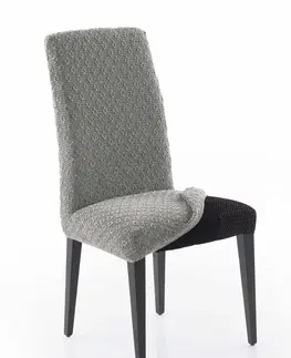 Stoličky Poťah elastický na celú stoličku, komplet 2 ks MARTIN, svetlosivá