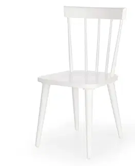 Drevené stoličky Stolička Barkley drevo biela 50x50x85